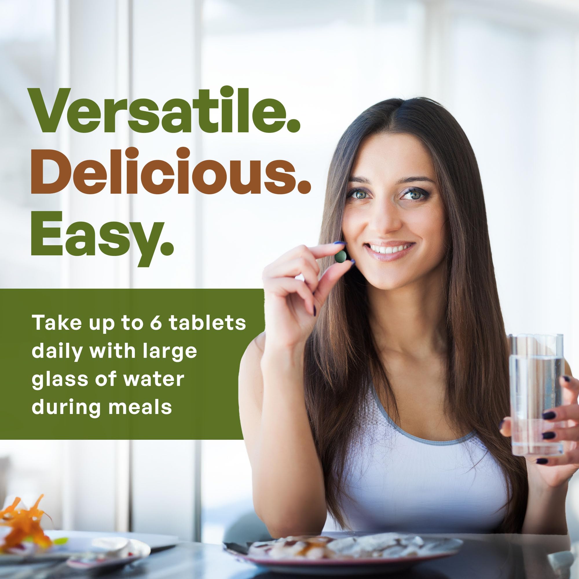Go Nutra spirulina tablets ready for a daily dose routine