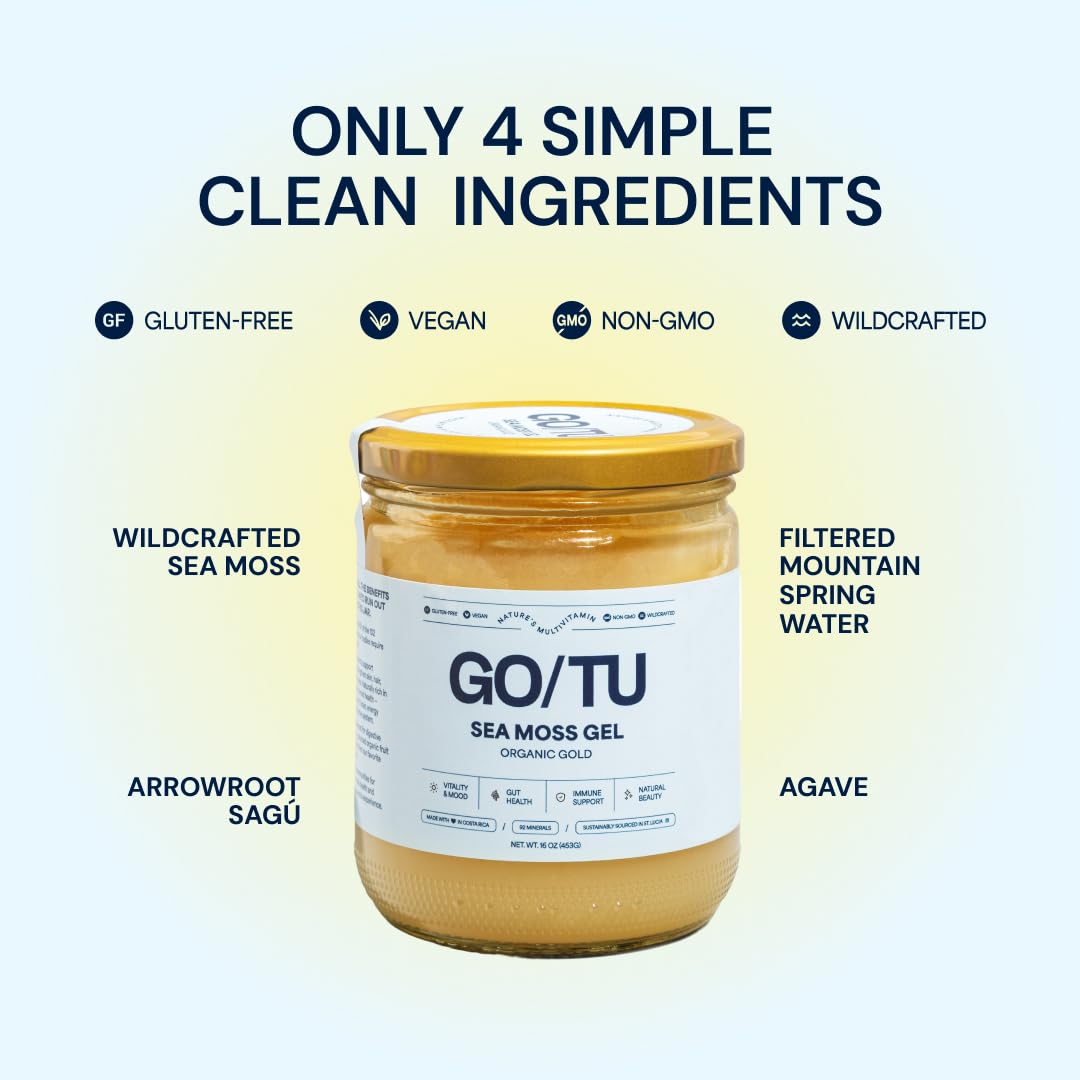 GO/TU Sea Moss Gel pour demonstrates smooth texture ideal for shakes