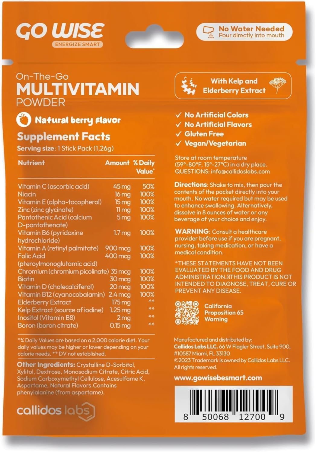 Go Wise On The Go immune support blend for ongoing wellness.