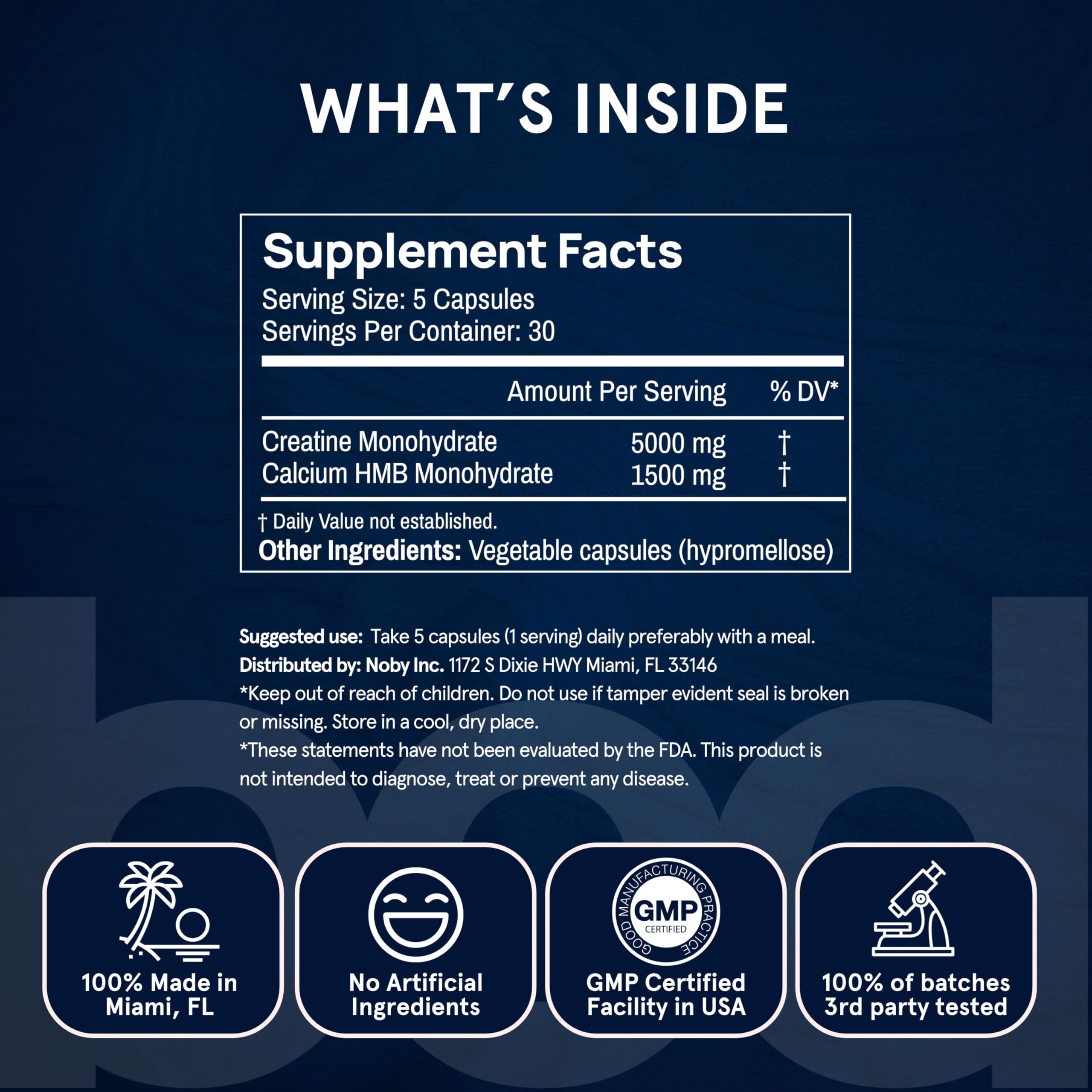 Goba Tea BOD Creatine HCL capsules with daily-dose visual for workouts.