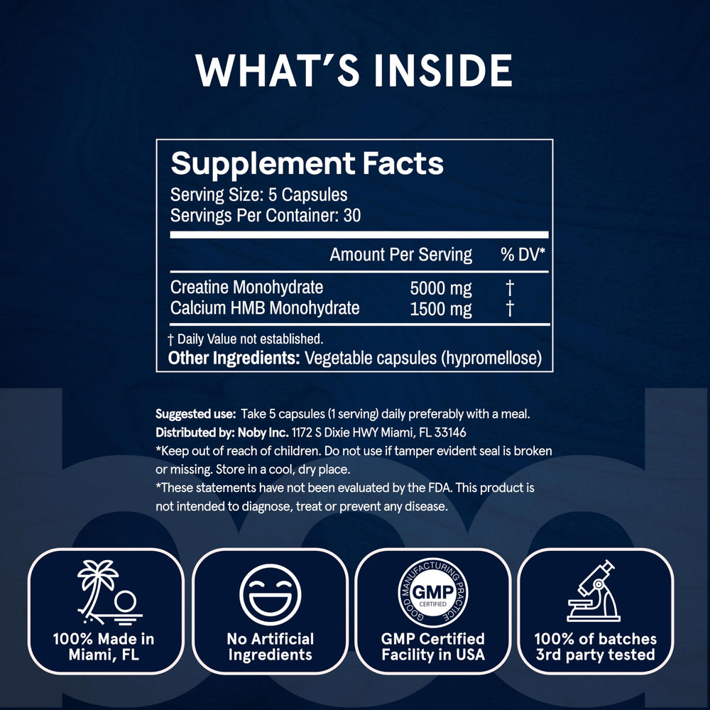Goba Tea BOD Creatine HCL capsules with daily-dose visual for workouts.