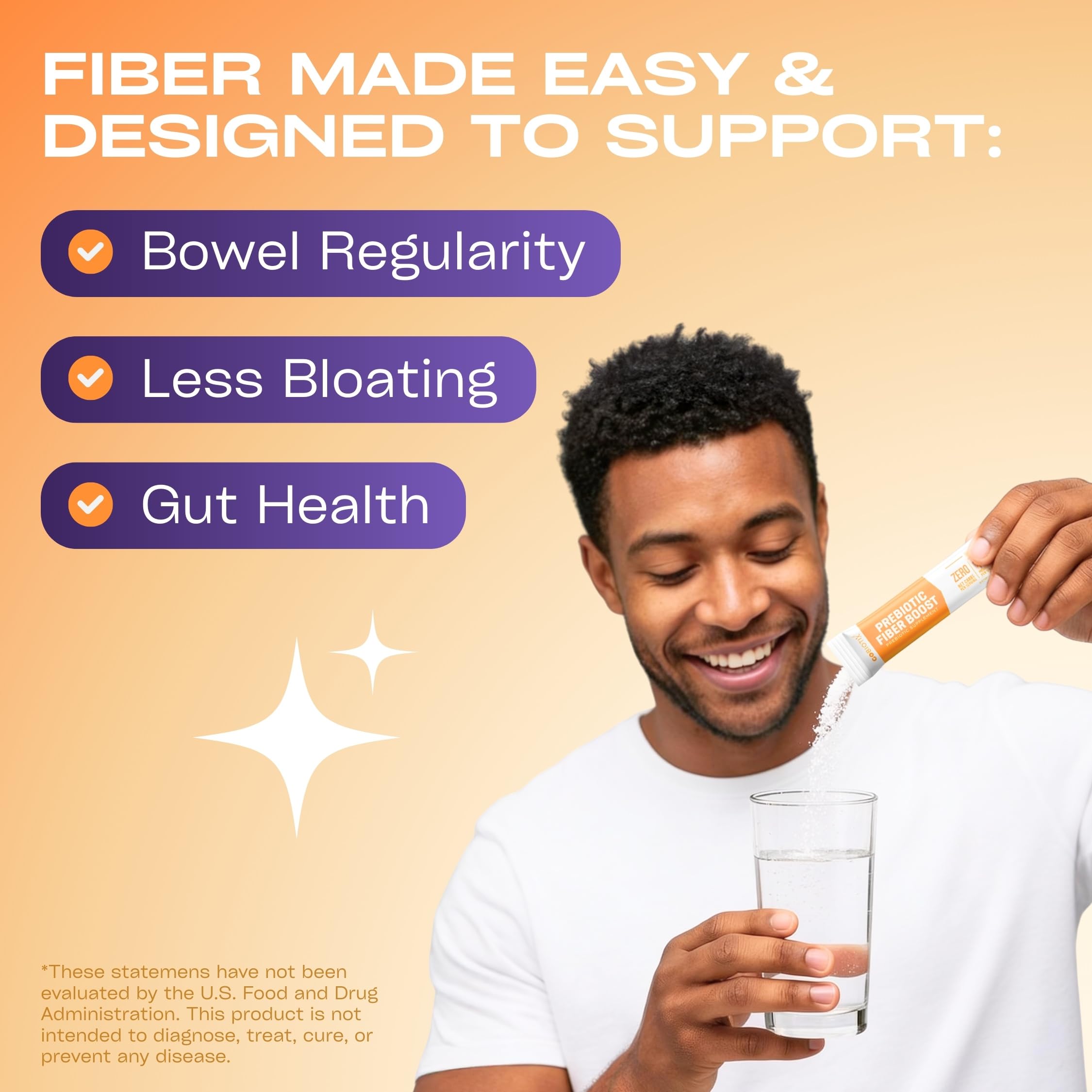 GoBiotix fiber dissolves in water with no clumps for smooth beverages.