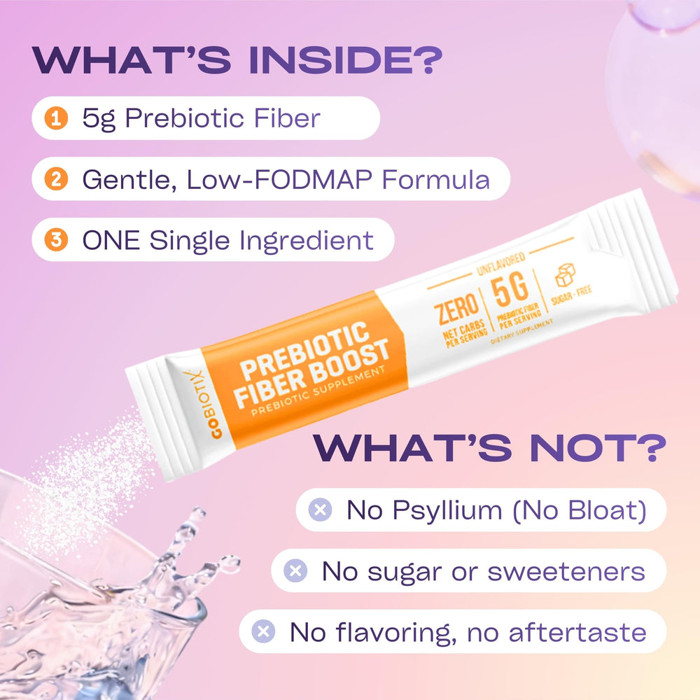 GoBiotix fiber stirred into coffee for a tasteless daily boost.