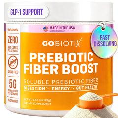 GOBIOTIX fiber supplement powder bottle for daily gut support