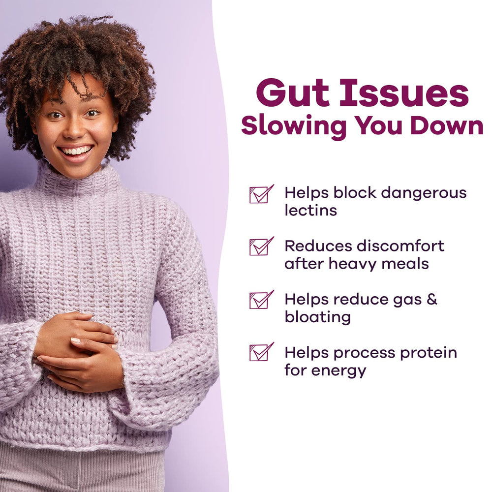 Close-up of GOBIOTIX Lectin Defense label showing non-GMO and gluten-free claims.