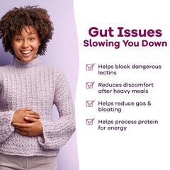 Close-up of GOBIOTIX Lectin Defense label showing non-GMO and gluten-free claims.