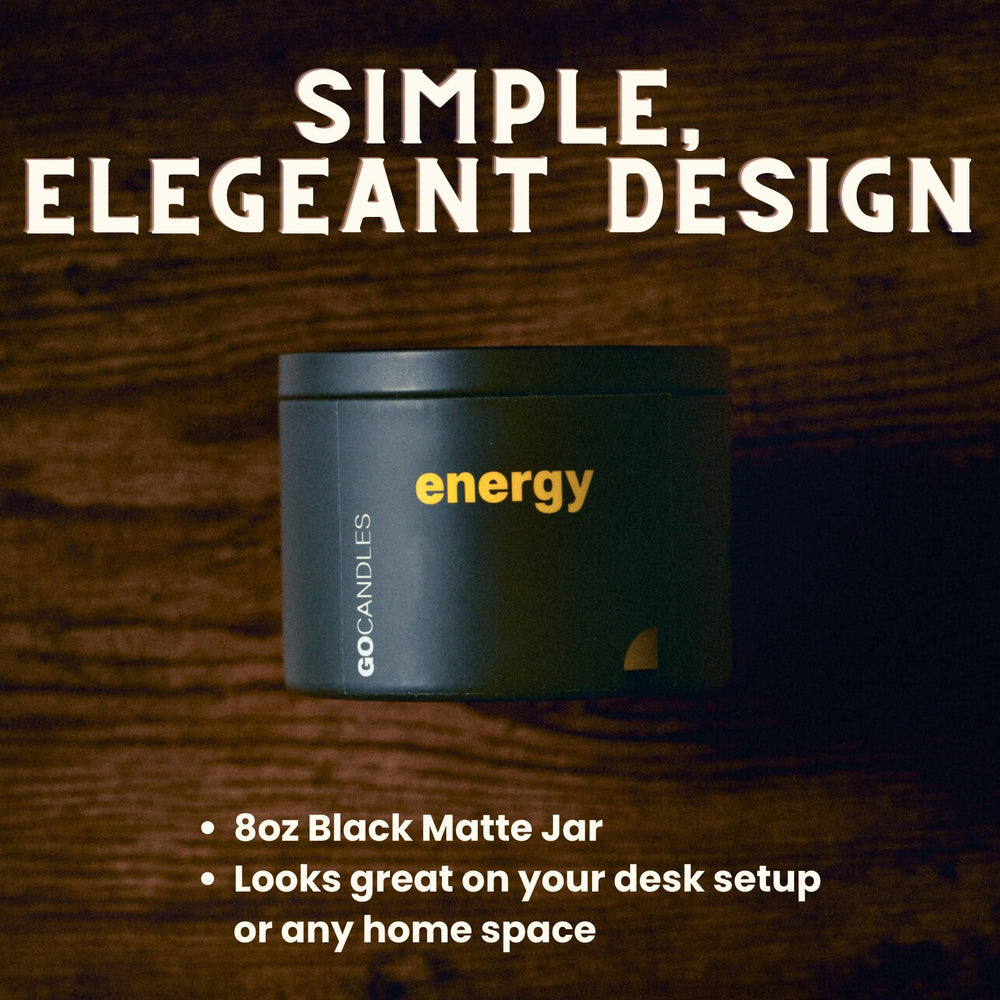 Go Candles Energy flame image showing steady burn and mood lift
