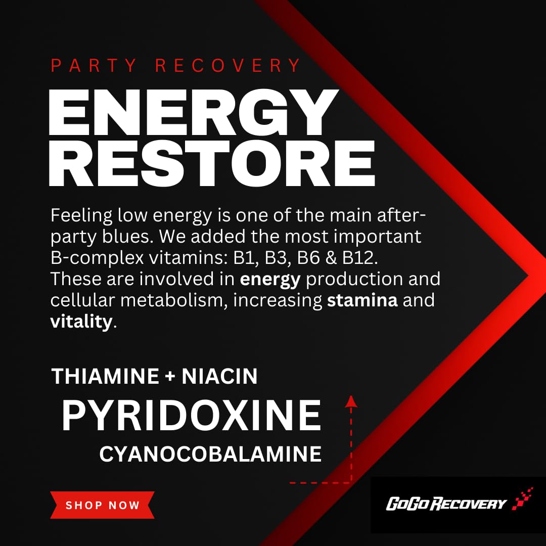 GoGo Recovery rhodiola rosea for energy and stamina after late nights.