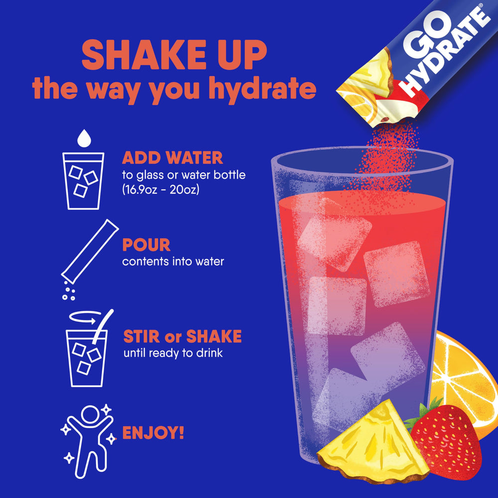 GoHydrate final mix shows vibrant color and crisp taste.