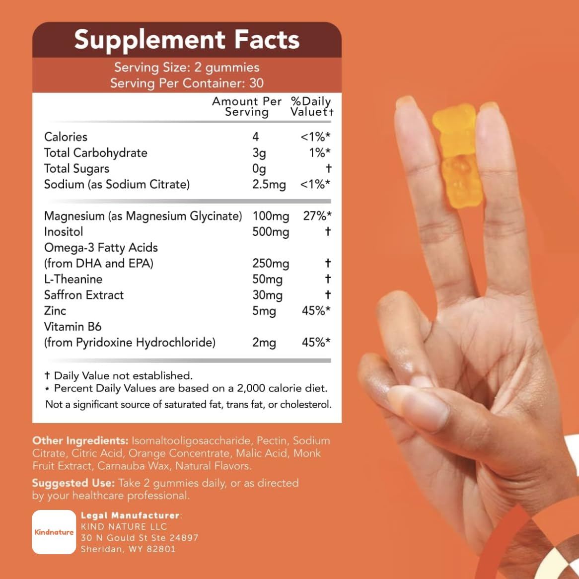 GOJOY NATURALS magnesium and zinc icons illustrating immune and calm support.