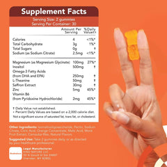 GOJOY NATURALS magnesium and zinc icons illustrating immune and calm support.