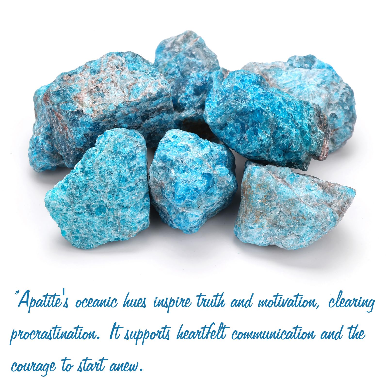 GolbalJew Apatite raw crystal stones collection for crystal lovers and decor