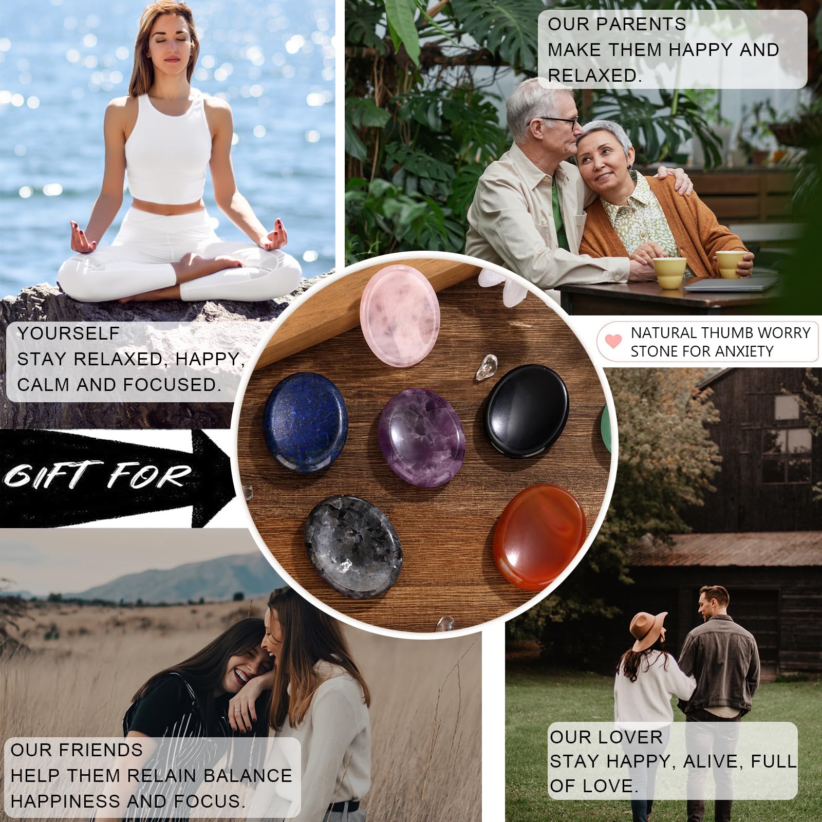GolbalJew Obsidian worry stone gift-ready packaging