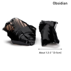 GolbalJew Obsidian raw stone in hand, perfect grounding focus during meditation.