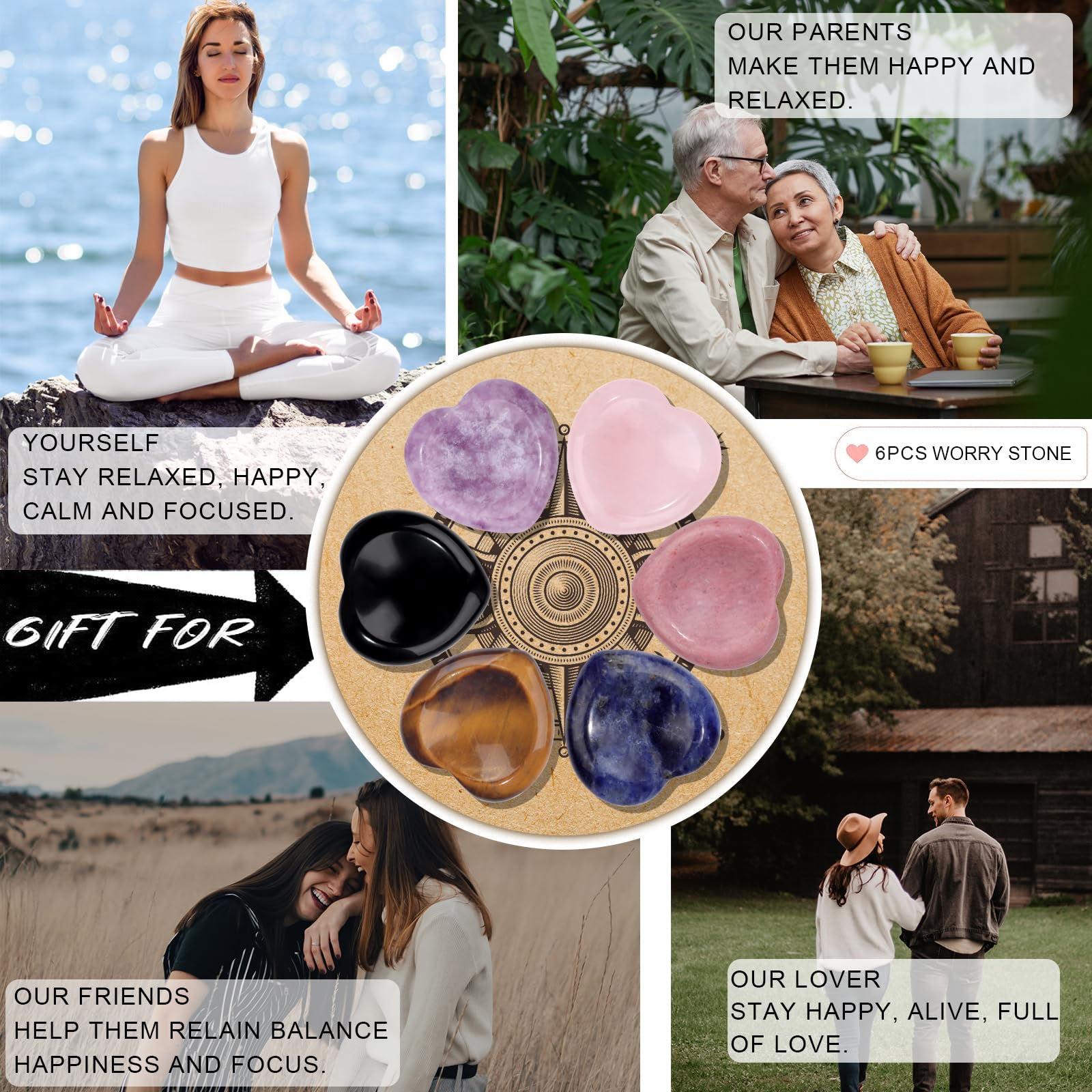 GolbalJew Rhodochrosite thumb worry stone for emotional balance and reflection