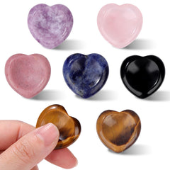 GolbalJew Rose Quartz thumb worry stone for calming touch during meditation