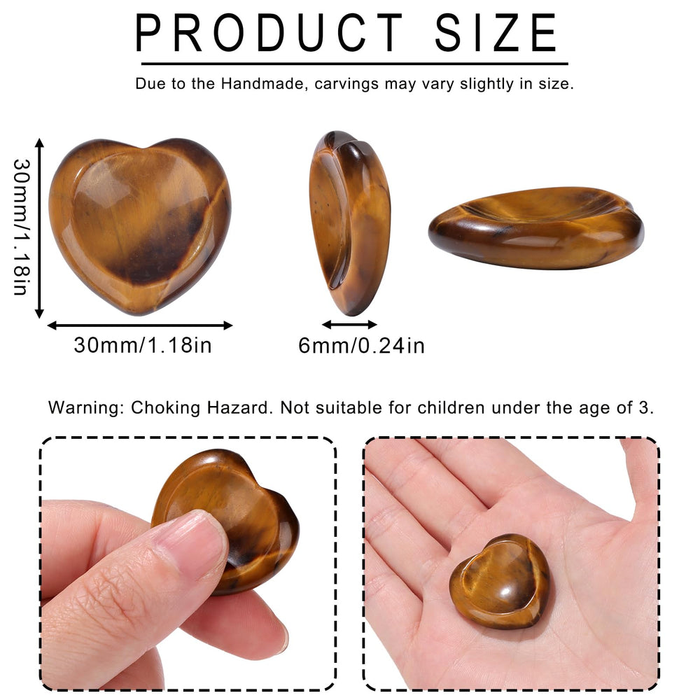 GolbalJew Tigers-eye thumb worry stone for grounding during tasks
