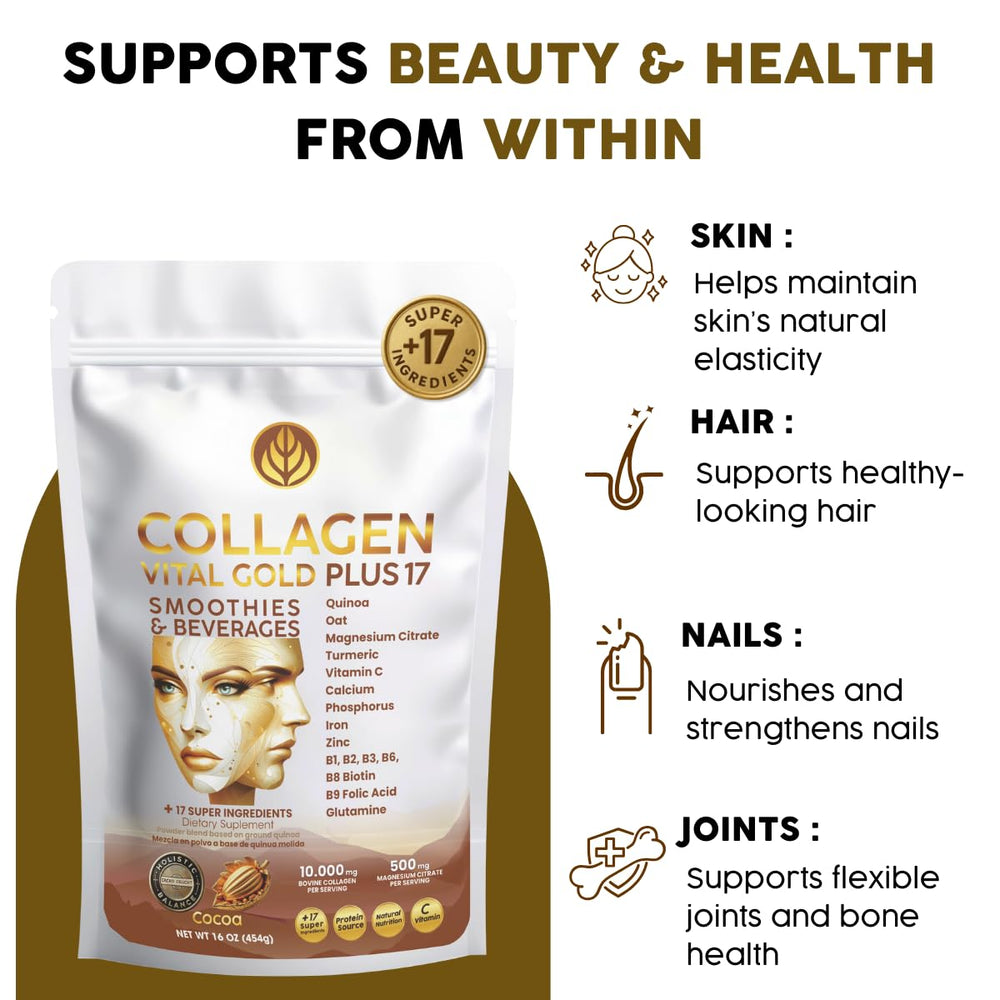 Gold Vital Life cocoa flavor tub inviting a daily ritual