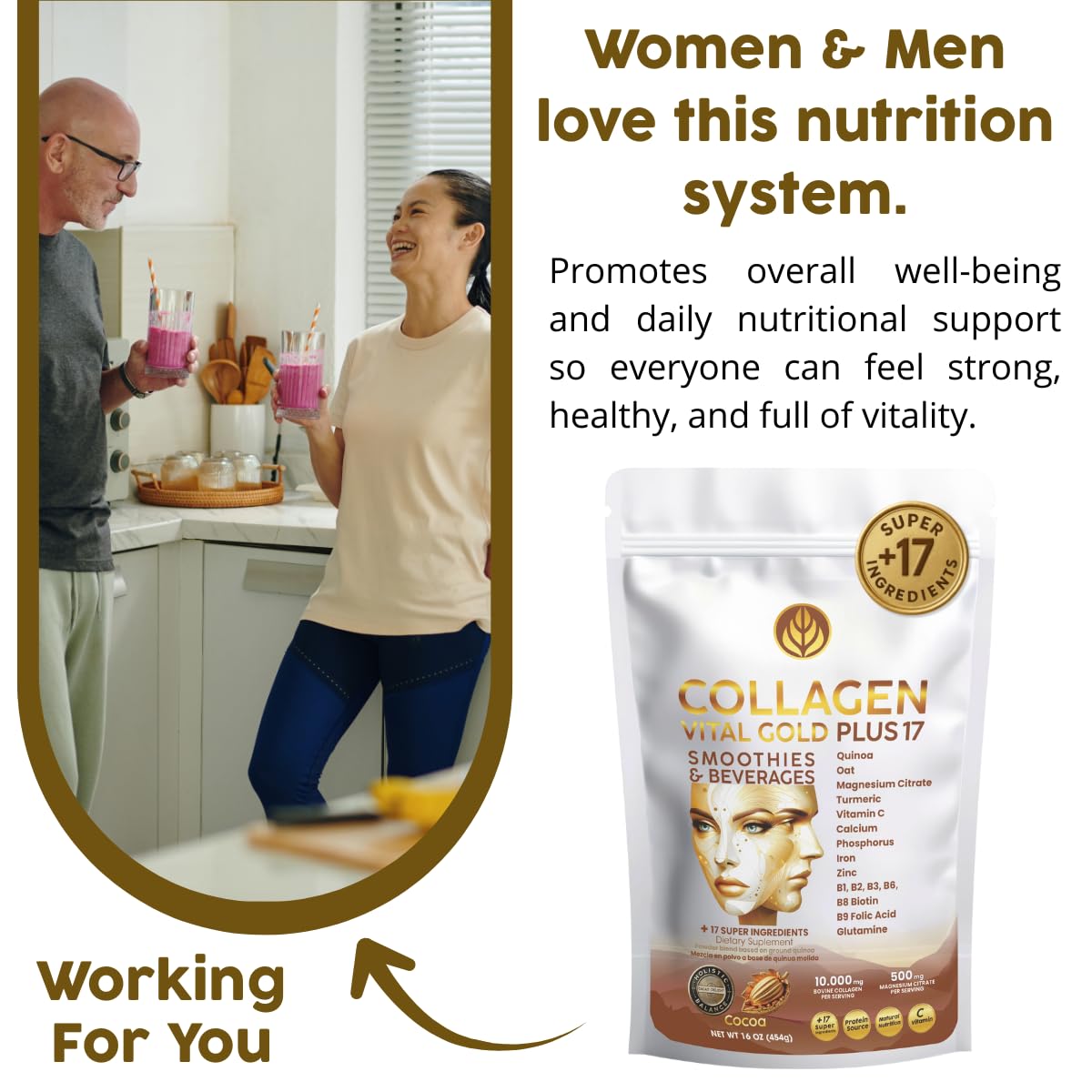 Gold Vital Life packaging front showcasing premium collagen product