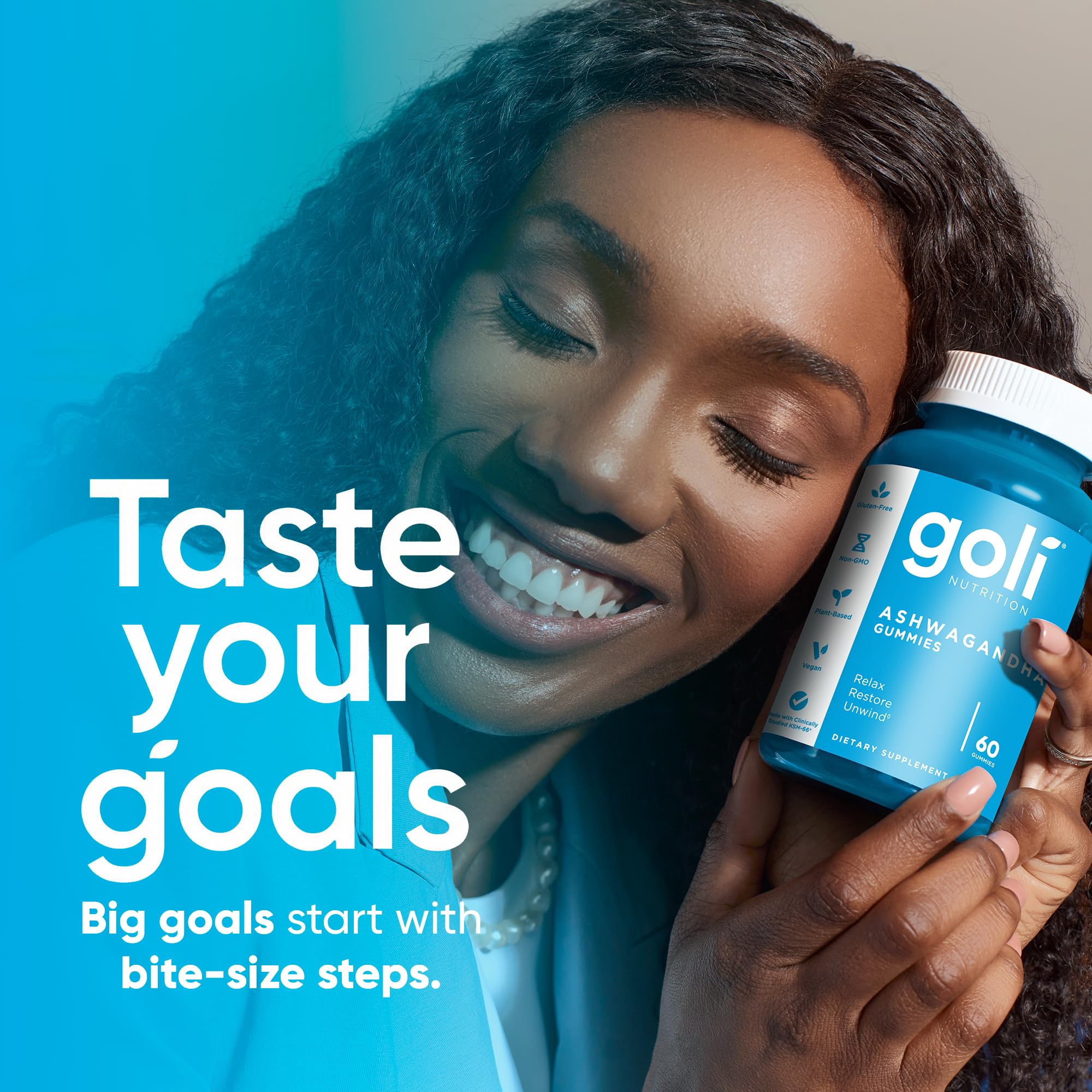 Goli Ashwagandha gummies mixed berry closeup highlights flavorful texture.