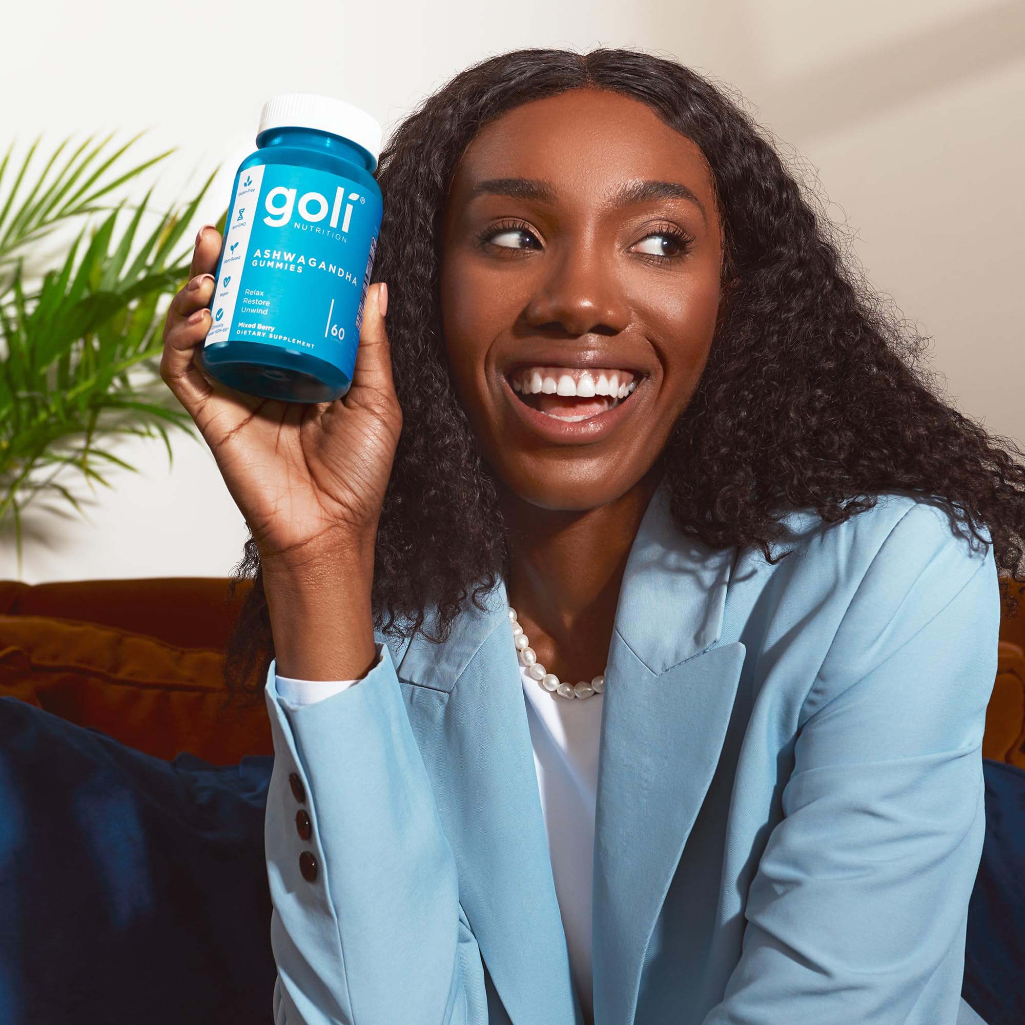 Goli Ashwagandha Gummies vegan and non-GMO for cleaner choices.