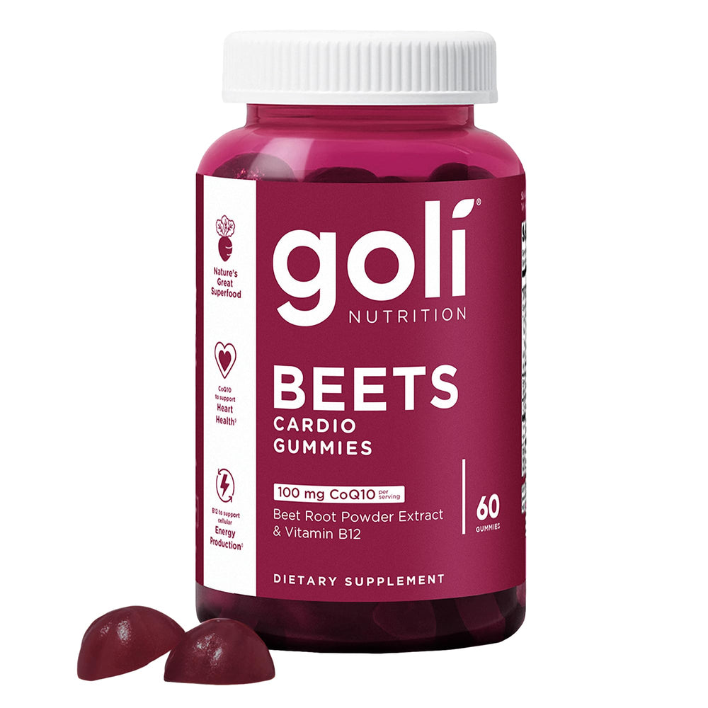 Goli Beets Cardio Gummies bottle for convenient daily wellness support.