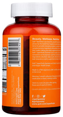 Goli gummies side view bottle highlighting gluten-free and vegan formula.