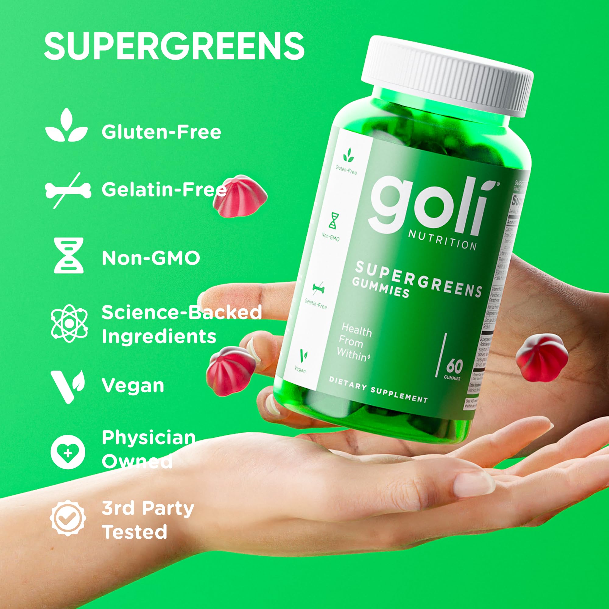 Goli Supergreens parsley gummies for fresh herb-inspired flavor.
