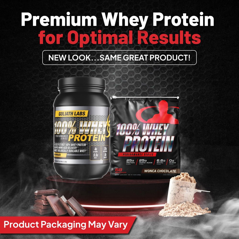 Goliath Labs 100% Whey packaging-back-view demonstrates secure tub for storage