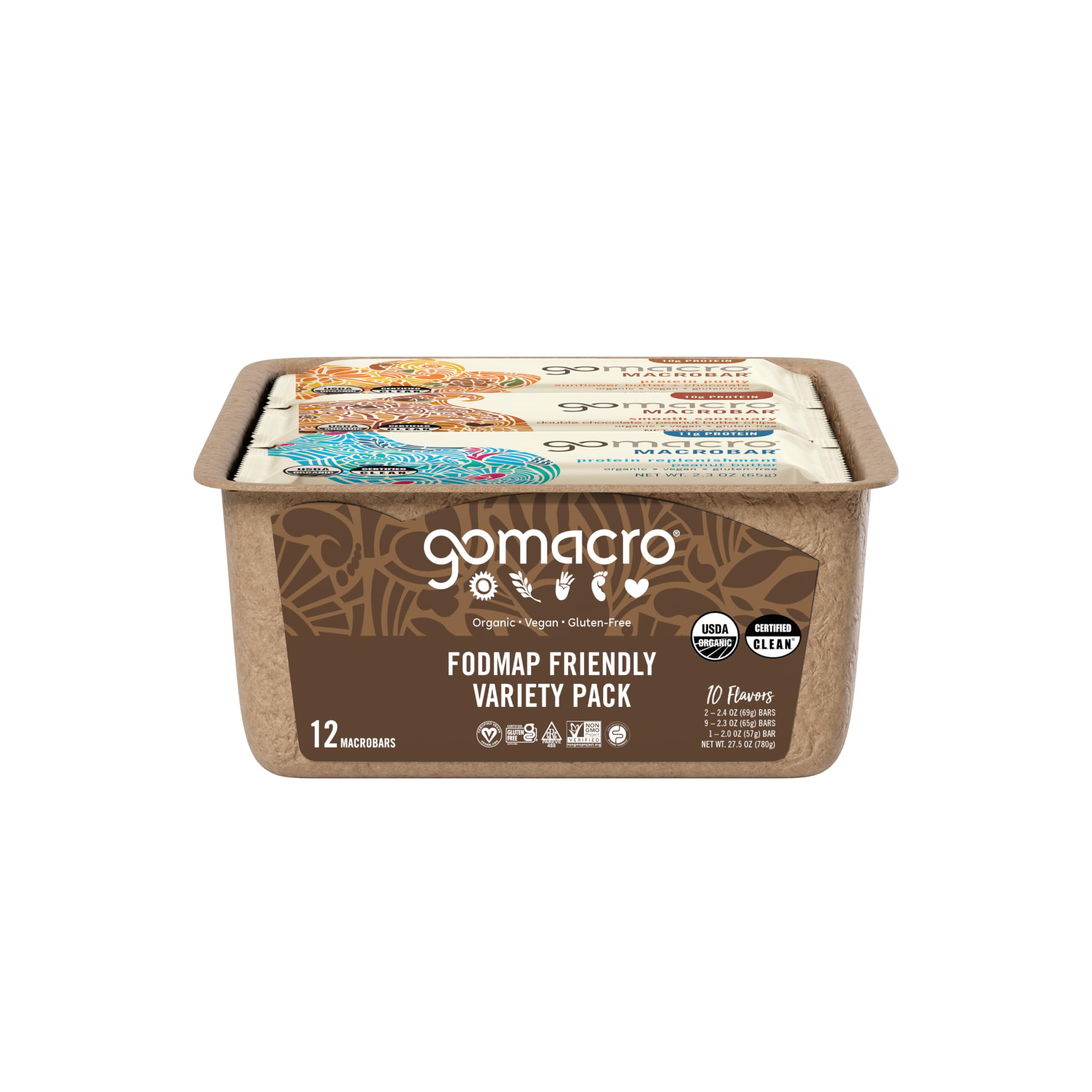 GoMacro MacroBar Dark Chocolate + Almonds with a satisfying protein boost