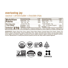 Close up of GoMacro MacroBar ingredients showing coconut flakes for organic energy