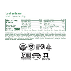 GoMacro MacroBar Mint Chocolate Chip packaging shows organic, plant-based ingredients.