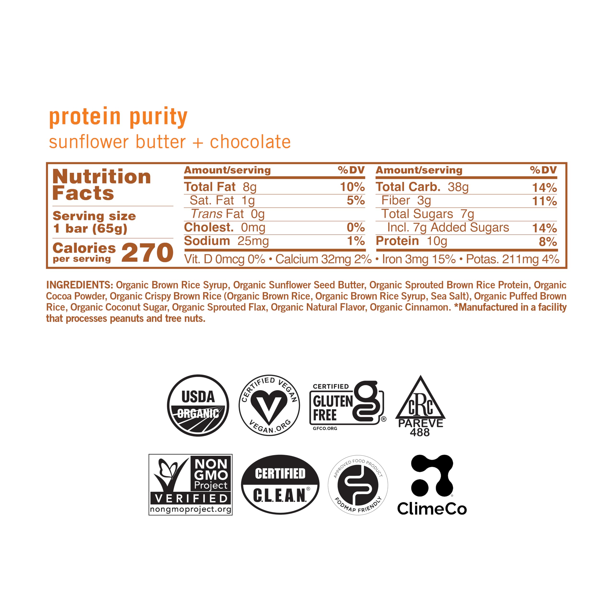 GoMacro MacroBar Sunflower Butter + Chocolate bar bite showing creamy center and crunch.