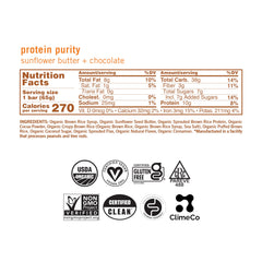 GoMacro MacroBar Sunflower Butter + Chocolate bar bite showing creamy center and crunch.