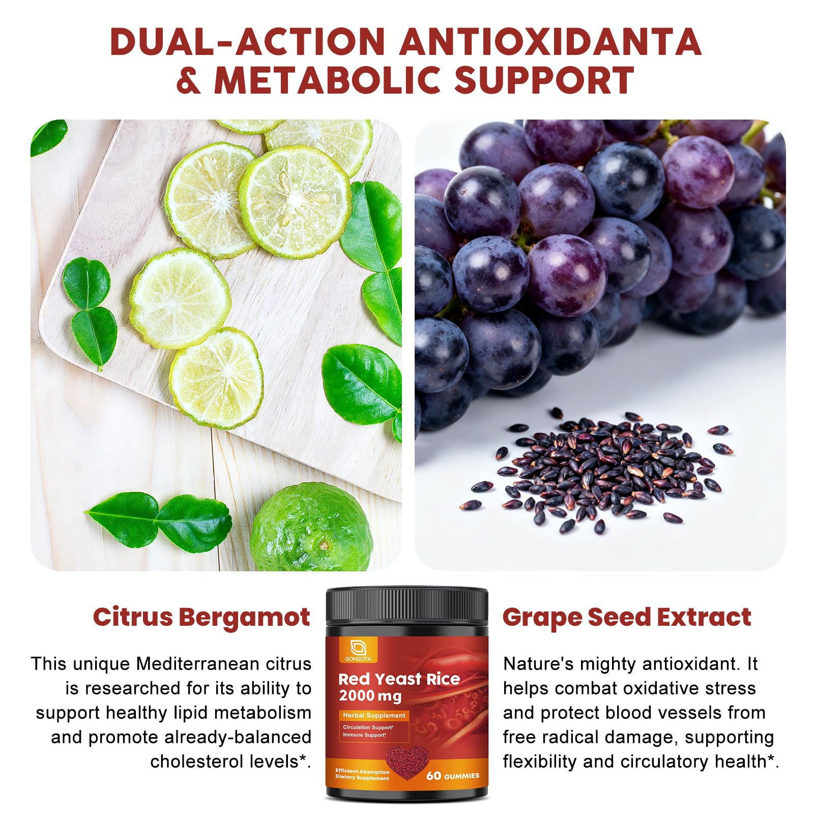 GONGOTA gummies on wooden surface suggesting easy everyday supplement routine.