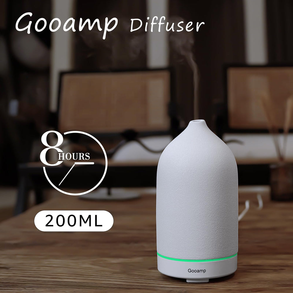 Gooamp diffuser emitting a 7-color LED glow for ambient lighting
