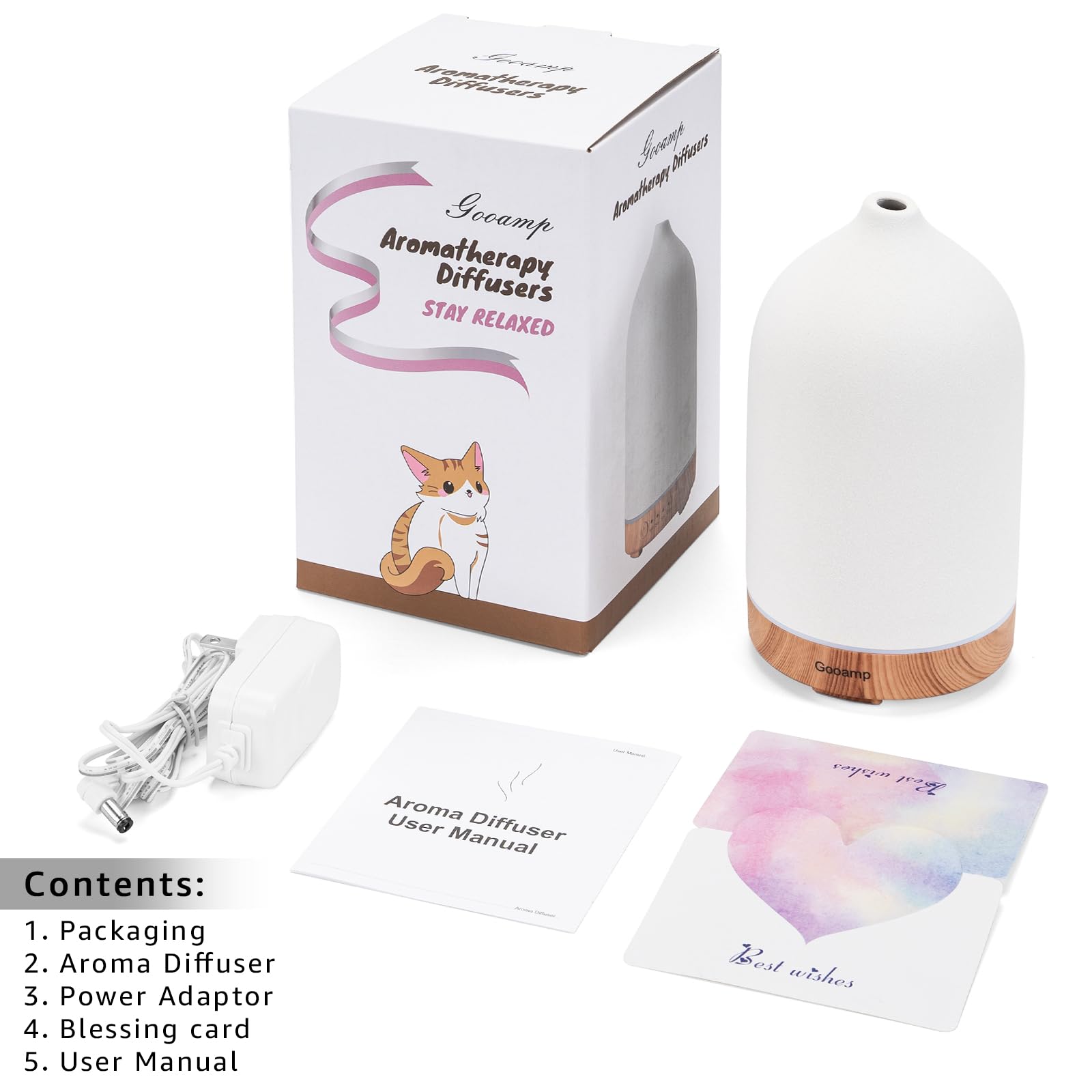 Gooamp gift set diffuser offering a ready-to-use wellness decor option
