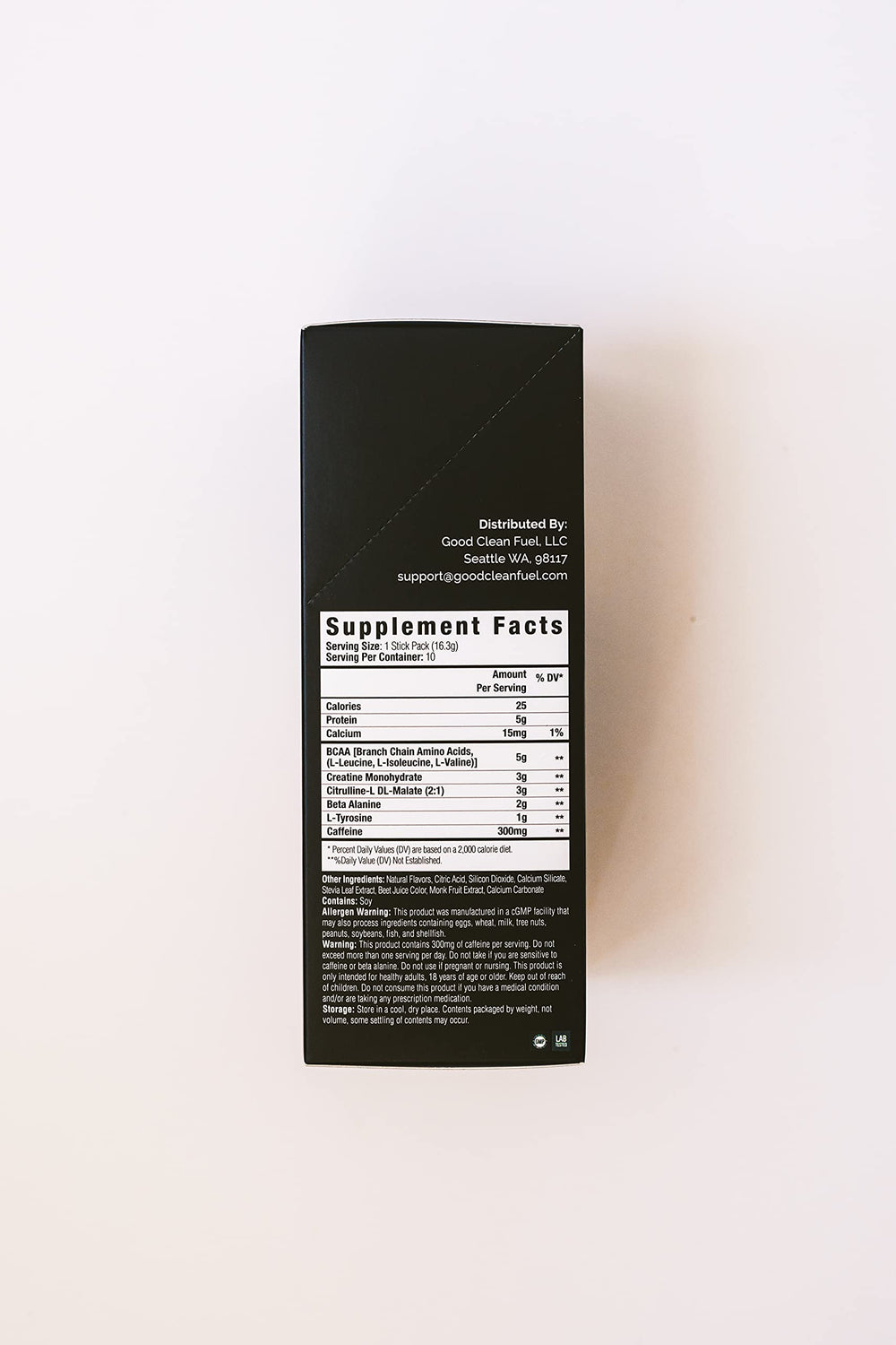 Good Clean Fuel pre-workout mix ready in glass for endurance during practice