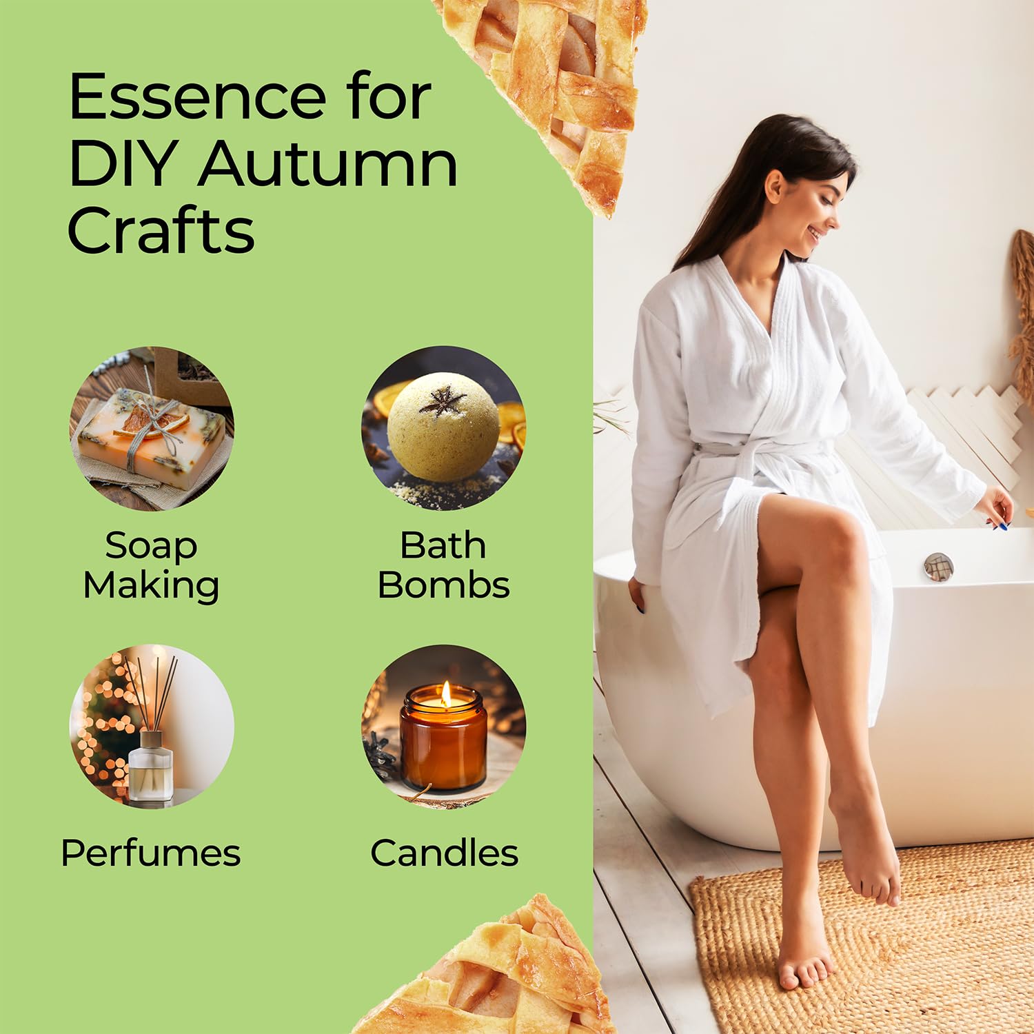 Good Essential Apple Pie fragrance oil ideal for crafting scented soaps.