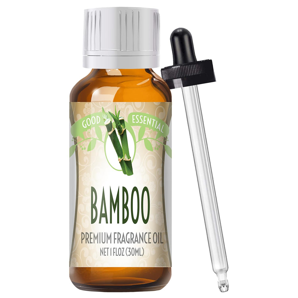 Good Essential bamboo fragrance oil bottle ideal for diffusers and candles.
