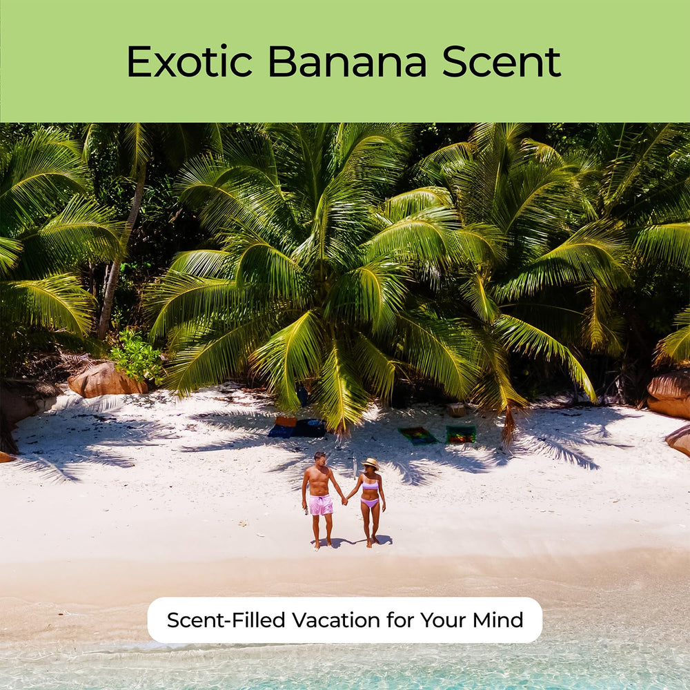 Amber glass bottle of Good Essential Banana Fragrance Oil preserves potency.