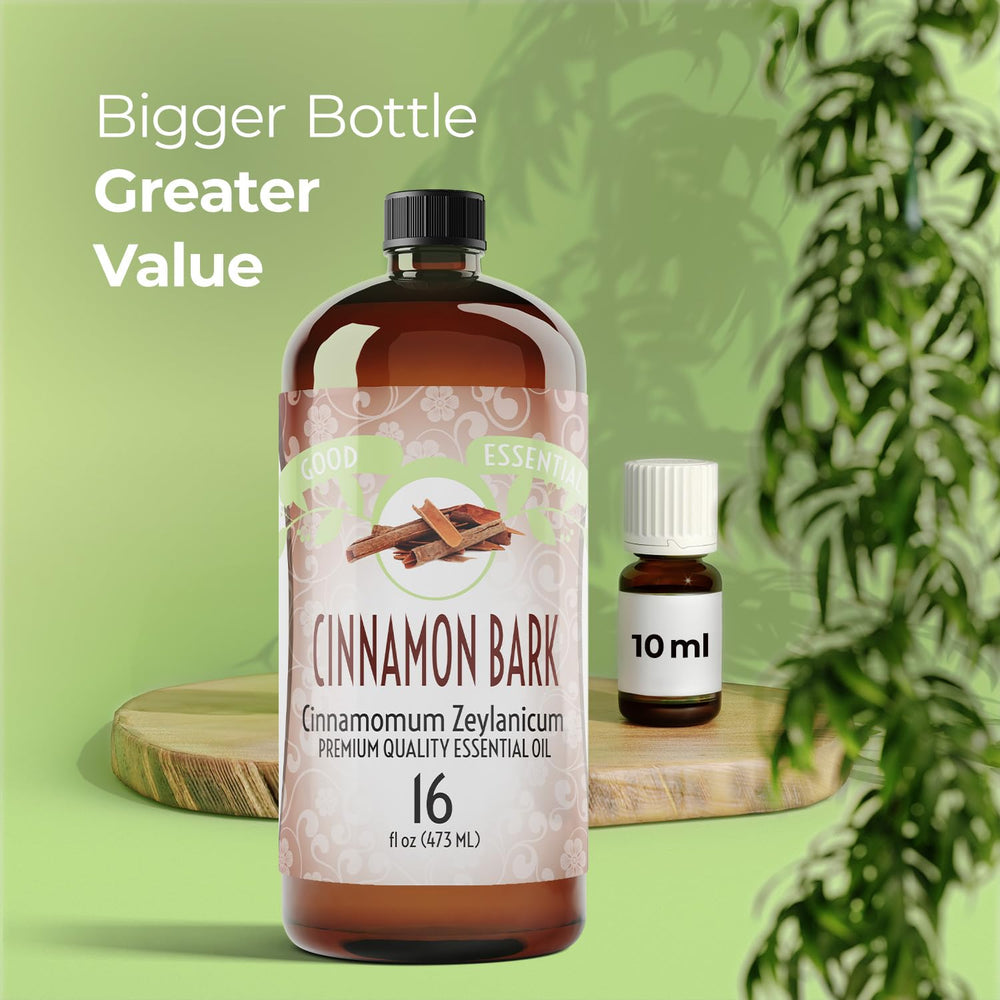 Good Essential Cinnamon Bark Oil USA-made badge underscores quality and craftsmanship.