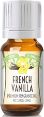 Good Essential French Vanilla fragrance oil bottle for diffusers, candles, and long-lasting aroma.