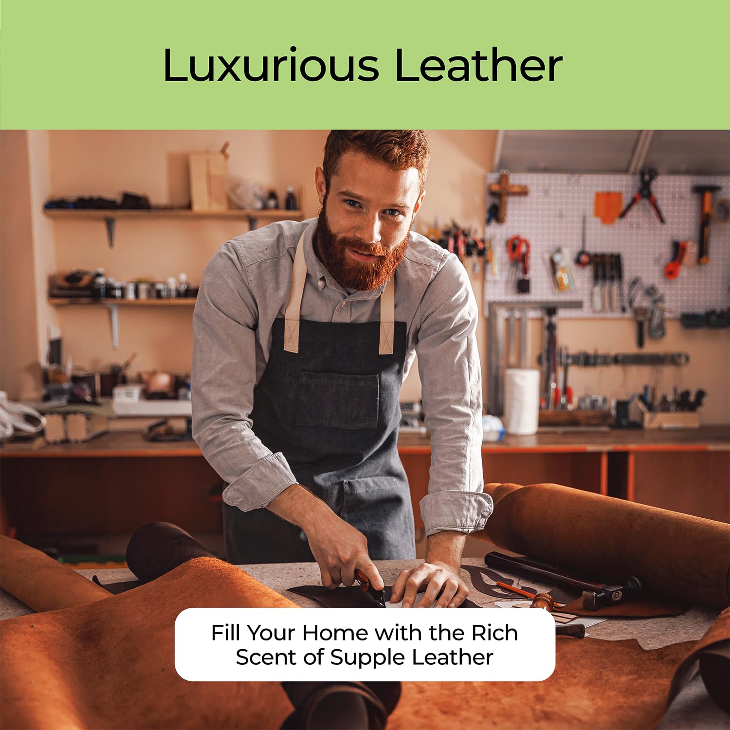Good Essential leather scent bottled in the USA ensures quality.