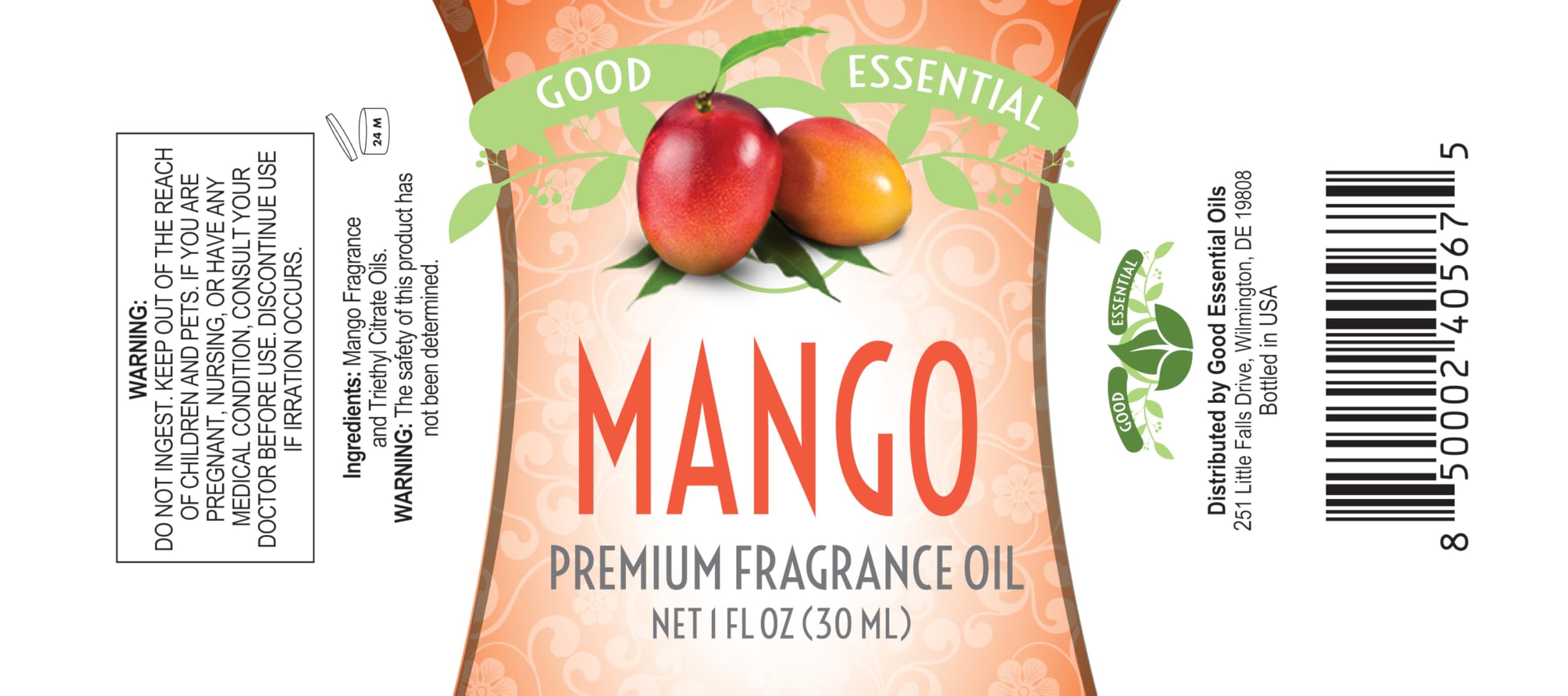 Good Essential Mango Fragrance Oil used in handmade soap for bright mango notes