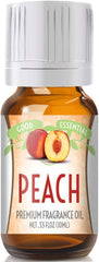 Good Essential Peach Fragrance Oil bottle, peach scent ideal for diffusers, candles, and cosmetics