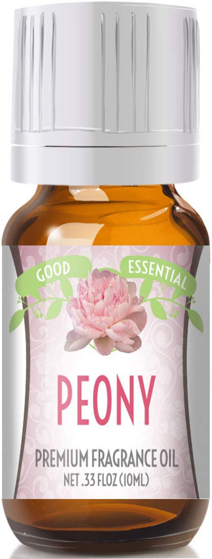 Good Essential Peony fragrance oil in amber bottle for diffusers and DIY cosmetics