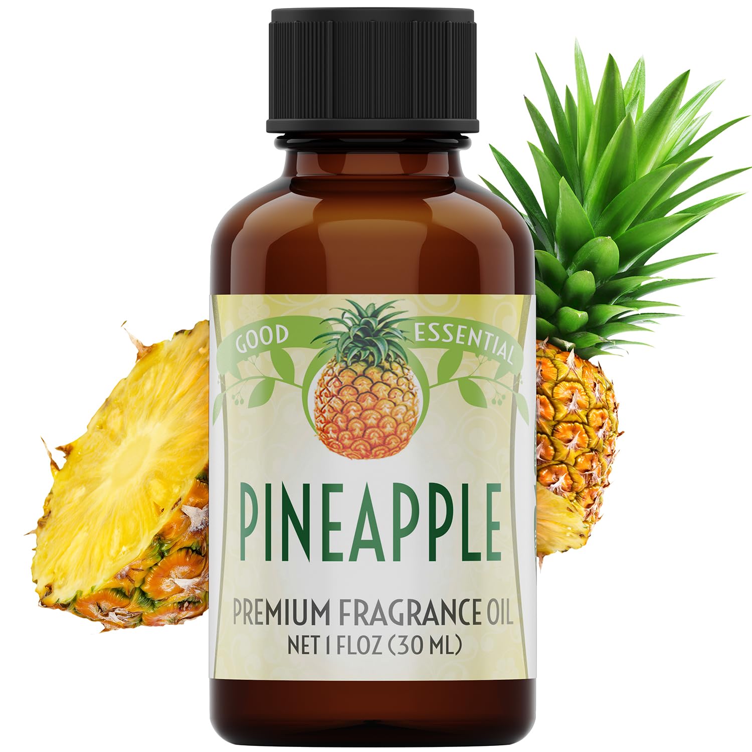Diffuser drops from Good Essential Pineapple oil create a bright tropical atmosphere.