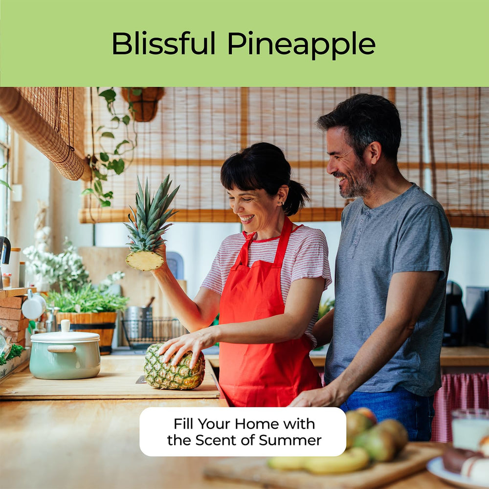 Room spray using Good Essential Pineapple fragrance oil refreshes interiors.