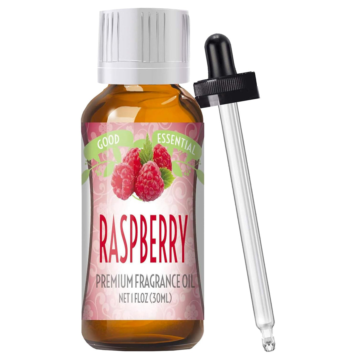 Good Essential Raspberry Fragrance Oil bottle offers a versatile scent for diffusers and crafts.